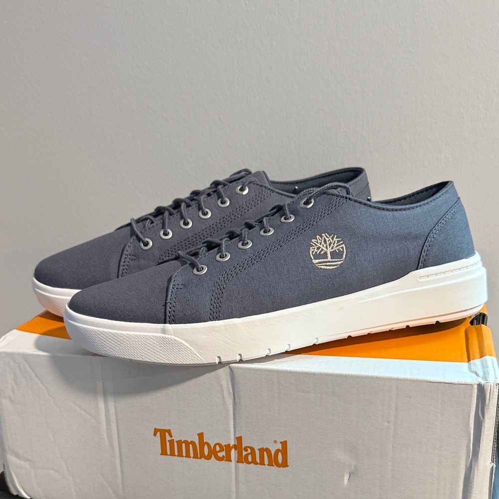Timberland Men's Dark Gray Canvas Sneakers